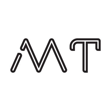 mt ilk harf vektör logo simgesi