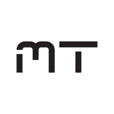 mt ilk harf vektör logo simgesi