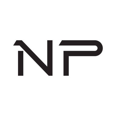 np ilk harf vektör logo simgesi