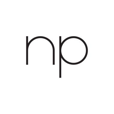 np ilk harf vektör logo simgesi