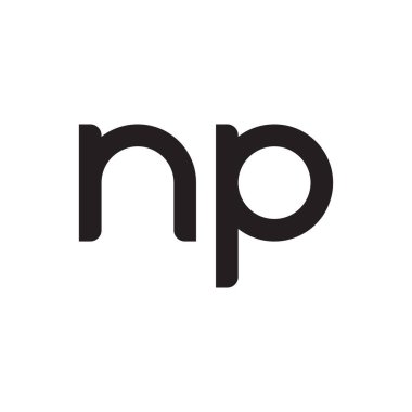 np ilk harf vektör logo simgesi