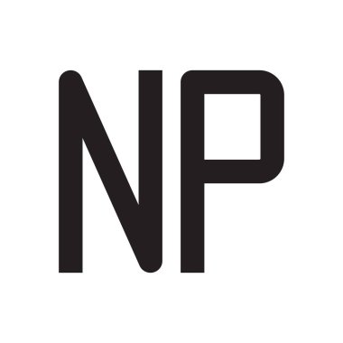 np ilk harf vektör logo simgesi