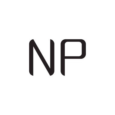 np ilk harf vektör logo simgesi