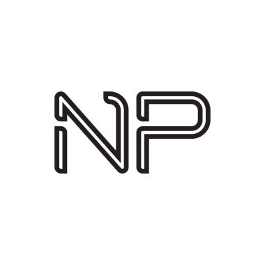 np ilk harf vektör logo simgesi