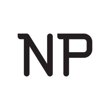 np ilk harf vektör logo simgesi