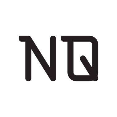 nq ilk harf vektör logo simgesi