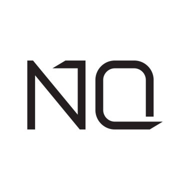 nq ilk harf vektör logo simgesi
