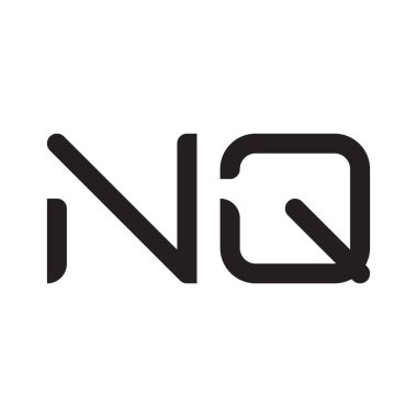 nq ilk harf vektör logo simgesi
