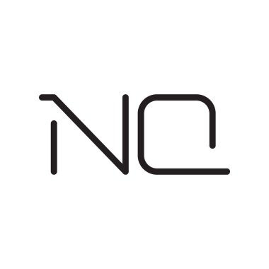 nq ilk harf vektör logo simgesi