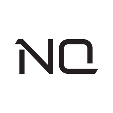nq ilk harf vektör logo simgesi