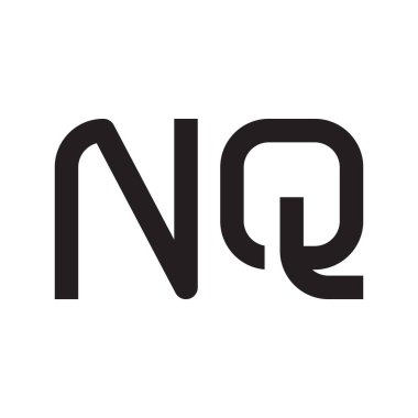 nq ilk harf vektör logo simgesi