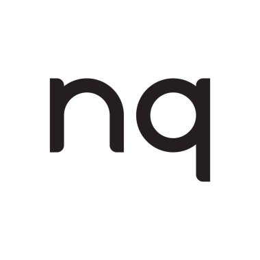 nq ilk harf vektör logo simgesi