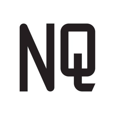 nq ilk harf vektör logo simgesi