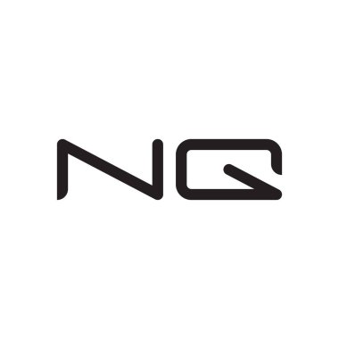 nq ilk harf vektör logo simgesi