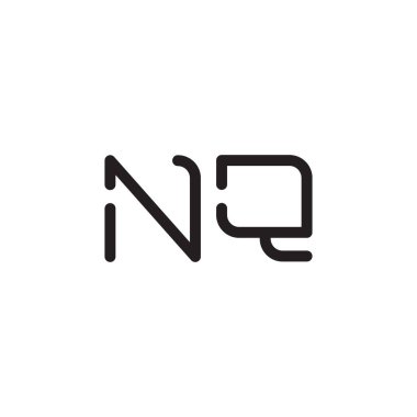 nq ilk harf vektör logo simgesi