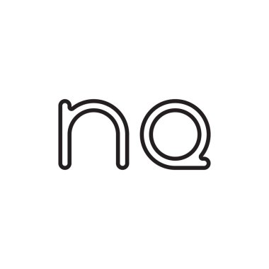 nq ilk harf vektör logo simgesi