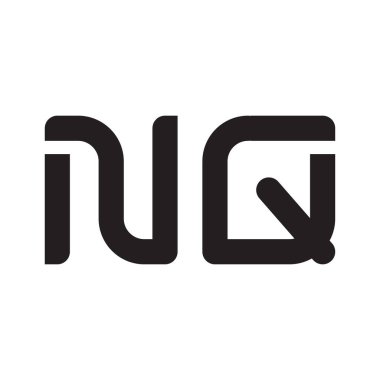 nq ilk harf vektör logo simgesi