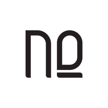 nq ilk harf vektör logo simgesi