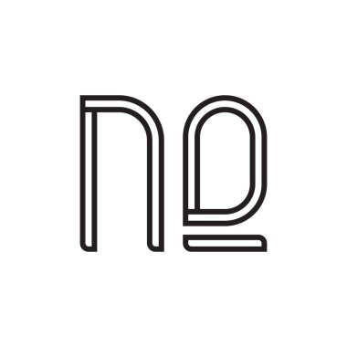 nq ilk harf vektör logo simgesi