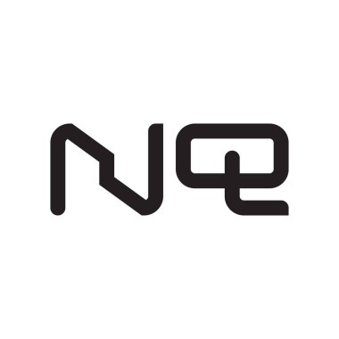 nq ilk harf vektör logo simgesi
