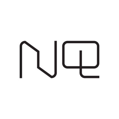 nq ilk harf vektör logo simgesi