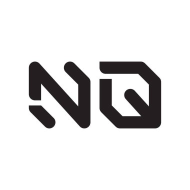 nq ilk harf vektör logo simgesi