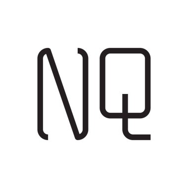 nq ilk harf vektör logo simgesi