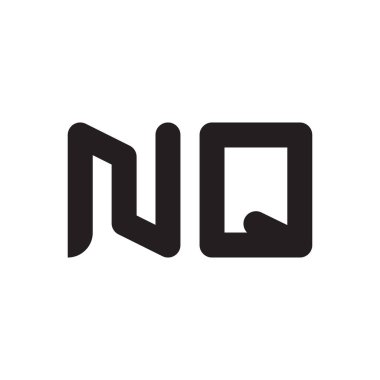 nq ilk harf vektör logo simgesi