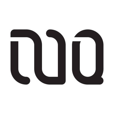 nq ilk harf vektör logo simgesi