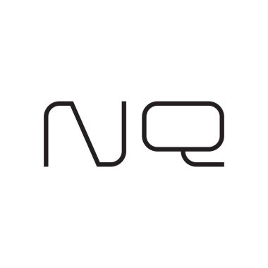 nq ilk harf vektör logo simgesi