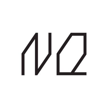 nq ilk harf vektör logo simgesi