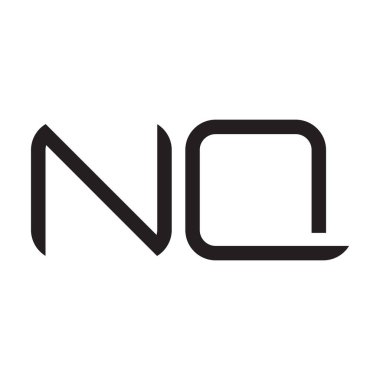 nq ilk harf vektör logo simgesi