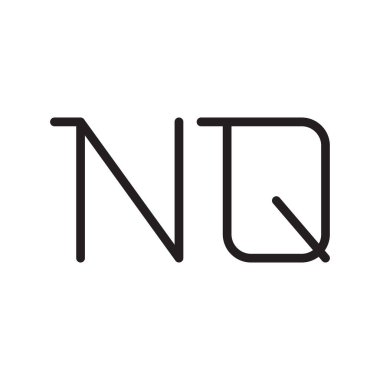nq ilk harf vektör logo simgesi
