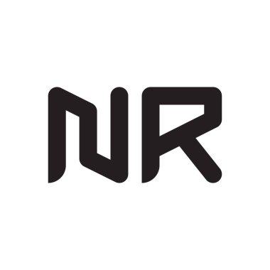 nr ilk harf vektör logo simgesi