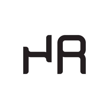 nr ilk harf vektör logo simgesi