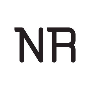 nr ilk harf vektör logo simgesi