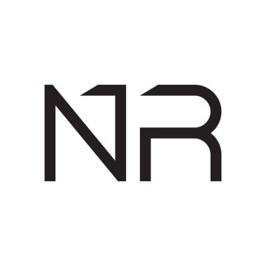 nr ilk harf vektör logo simgesi