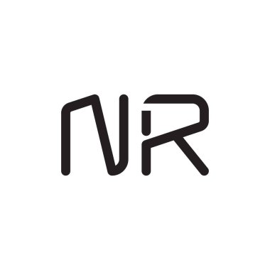 nr ilk harf vektör logo simgesi