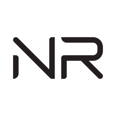 nr ilk harf vektör logo simgesi