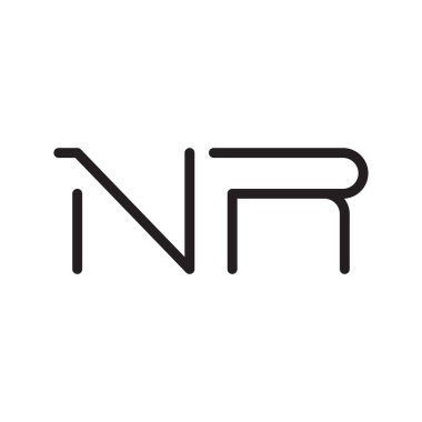 nr ilk harf vektör logo simgesi