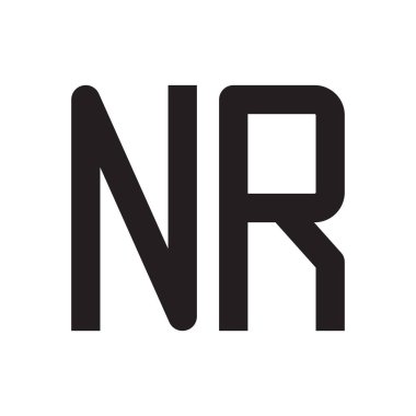 nr ilk harf vektör logo simgesi