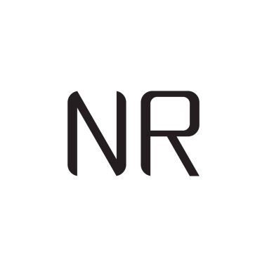 nr ilk harf vektör logo simgesi