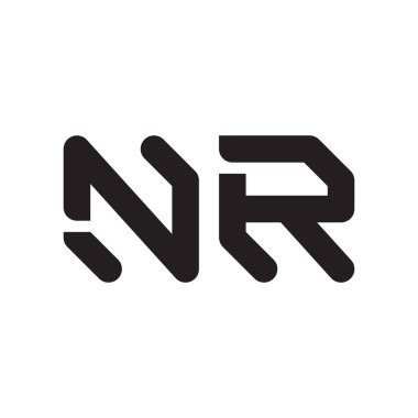 nr ilk harf vektör logo simgesi