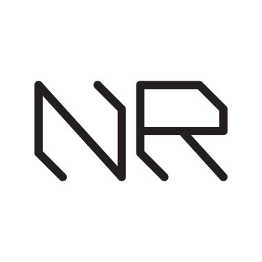 nr ilk harf vektör logo simgesi