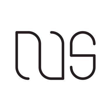 İlk harf vektör logosu simgesi