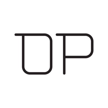 op ilk harf vektör logo simgesi