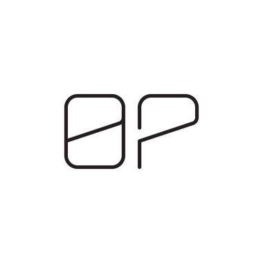 op ilk harf vektör logo simgesi