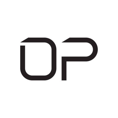 op ilk harf vektör logo simgesi