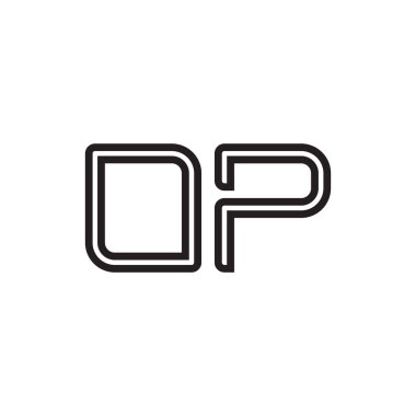 op ilk harf vektör logo simgesi