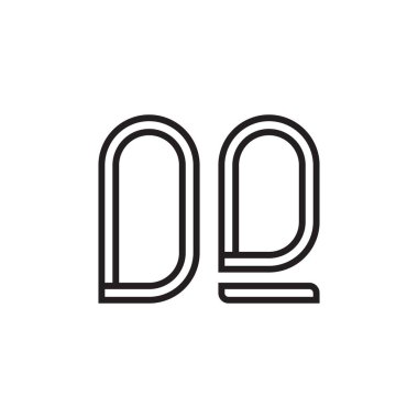 oq ilk harf vektör logo simgesi